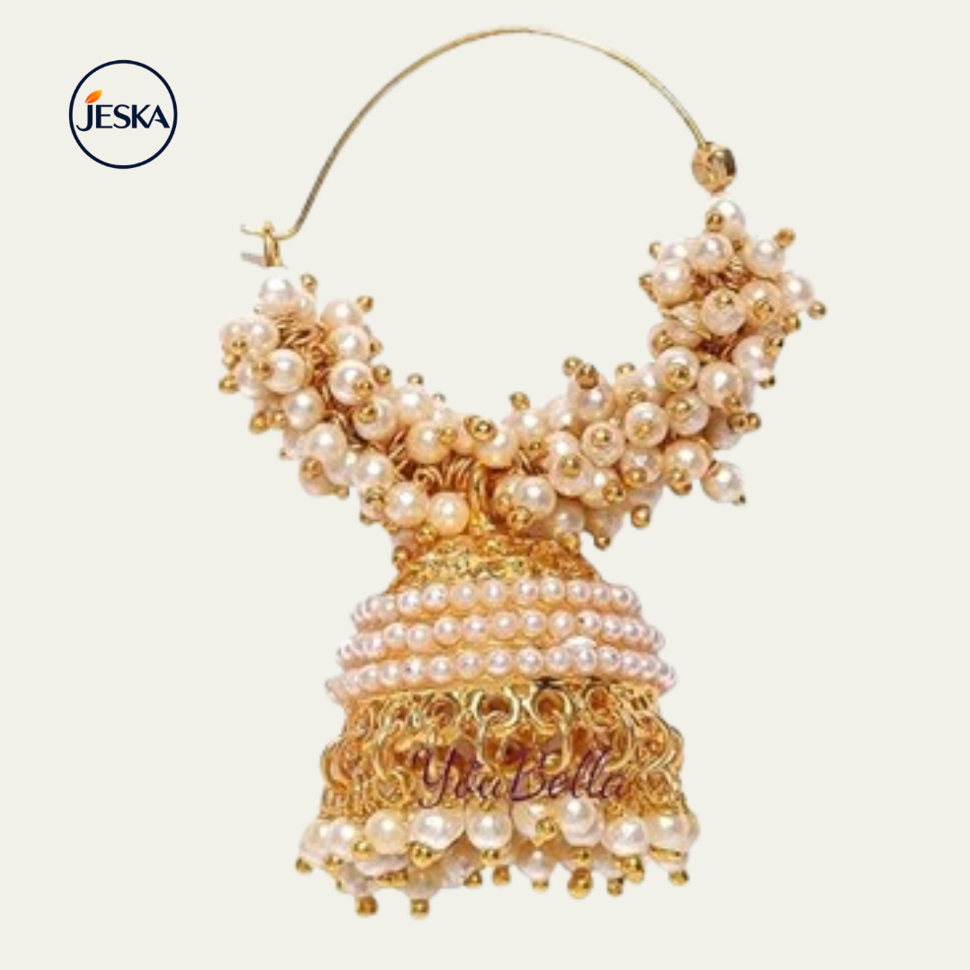 Gold Plated Pearl Jhumka